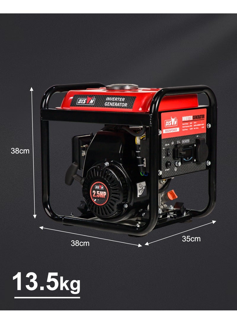 Bison Power Peak 1000W Inverter Gasoline Generator Professional for Home, Bison Power Gasoline Generator, Portable & Lightweight, with DC&USB for Household Appliances, Smart Devices - TVs/Computers/Phones/Laptops - Image 3